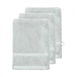 Sensei Maison Serviettes De Toilette Lot De 3 Gants De Toilette 600gr/m² Glacier 16x22 Cm
