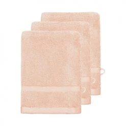 Sensei Maison Serviettes De Toilette Lot De 3 Gants De Toilette 600gr/m² Poudre 16x22 Cm