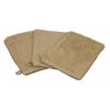 Linandelle Serviettes De Toilette Lot De 3 Gants De Toilette Eponge En Coton Beige Foncé -Gants de toilette Soldes lot de 3 gants de toilette eponge en coton beige fonce