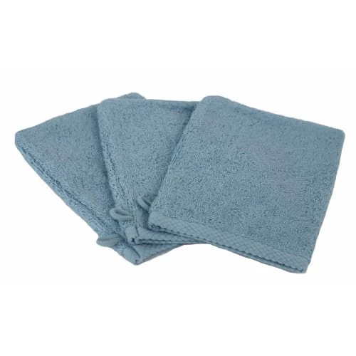 Linandelle Lot De 3 Gants De Toilette Eponge En Coton Bleu Lagon 3 Linandelle Lot De 3 Gants De Toilette Eponge En Coton Bleu Lagon