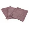 Linandelle Serviettes De Toilette Lot De 3 Gants De Toilette Eponge En Coton Lilas