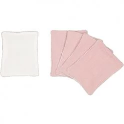 Chouchouette Gants De Toilette Lot De 5 Lingettes Lavables Gaze Rose