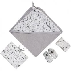 Chouchouette Gants De Toilette Lot De 5 Lingettes Lavables Renard Noir Et Blanc -Gants de toilette Soldes lot de 5 lingettes lavables renard noir et blanc 3