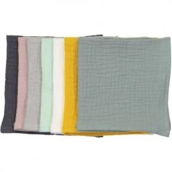 Chouchouette Gants De Toilette Lot De 7 Mouchoirs Gaze De Coton -Gants de toilette Soldes lot de 7 mouchoirs gaze de coton 2