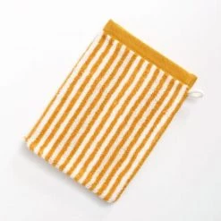 Becquet Serviettes De Toilette Lots De 2 Gants De Toilette Jaune 15x21 En Coton