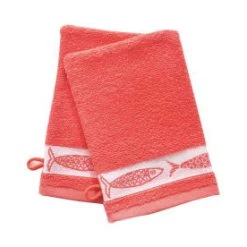 Becquet Serviettes De Toilette Lots De 2 Gants De Toilette Bleu 15x21 En Coton -Gants de toilette Soldes lots de 2 gants de toilette orange 15x21 en coton