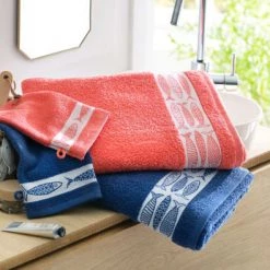 Becquet Serviettes De Toilette Lots De 2 Gants De Toilette Orange 15x21 En Coton -Gants de toilette Soldes lots de 2 gants de toilette orange 15x21 en coton 3