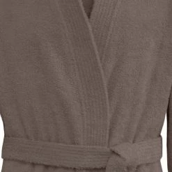 Sensei Maison Peignoirs Et Chaussons De Bain LUXURY - Peignoir De Bain Mixte Col Kimono Greige XL -Gants de toilette Soldes luxury peignoir de bain mixte col kimono greige xl 2