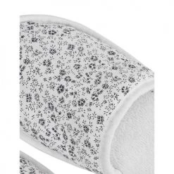 Sensei Maison Peignoirs Et Chaussons De Bain Mules En éponge Avec Liseré Imprimé Blanc 36 - 39 -Gants de toilette Soldes mules en eponge avec lisere imprime blanc 36 39 1