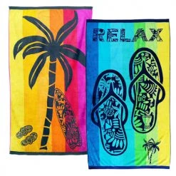 Le Comptoir De La Plage Accessoires Et Serviettes De Plage  Pack Serviettes De Plage éponge Velours Malagueta Abaco Taille L