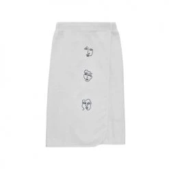 Sensei Maison Peignoirs Et Chaussons De Bain Paréo De Bain En Coton Blanc Taille Unique