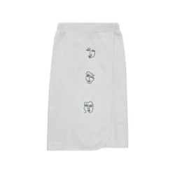 Sensei Maison Peignoirs Et Chaussons De Bain Paréo De Bain En Coton Blanc Taille Unique -Gants de toilette Soldes pareo de bain en coton blanc taille unique 15