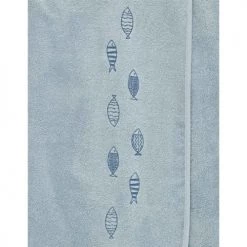 Sensei Maison Peignoirs Et Chaussons De Bain Paréo De Bain En Coton Bleu Arctic Taille Unique -Gants de toilette Soldes pareo de bain en coton bleu arctic taille unique 2