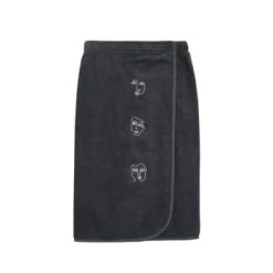 Sensei Maison Peignoirs Et Chaussons De Bain Paréo De Bain En Coton Blanc Taille Unique -Gants de toilette Soldes pareo de bain en coton carbone taille unique 4