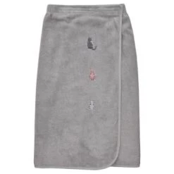 Sensei Maison Peignoirs Et Chaussons De Bain Paréo De Bain En Coton Gris Perle Taille Unique -Gants de toilette Soldes pareo de bain en coton gris perle taille unique 3