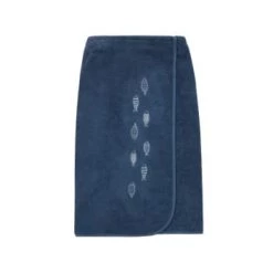 Sensei Maison Peignoirs Et Chaussons De Bain Paréo De Bain En Coton Bleu Arctic Taille Unique -Gants de toilette Soldes pareo de bain en coton indigo taille unique 4