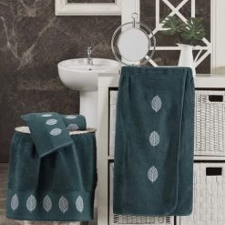 Sensei Maison Peignoirs Et Chaussons De Bain Paréo De Bain Petrol Longueur 70 Cm -Gants de toilette Soldes pareo de bain petrol longueur 70 cm 2