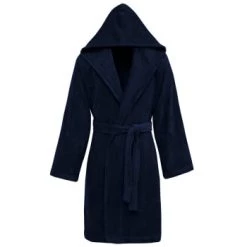 Sensei Maison Peignoirs Et Chaussons De Bain Peignoir à Capuche Velours Silver Grey L -Gants de toilette Soldes peignoir a capuche velours bleu nuit l 1