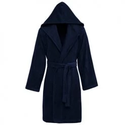 Sensei Maison Peignoirs Et Chaussons De Bain Peignoir à Capuche Velours Bleu Nuit M