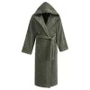 Sensei Maison Peignoirs Et Chaussons De Bain Peignoir à Capuche Velours Eucalyptus XL -Gants de toilette Soldes peignoir a capuche velours eucalyptus xl