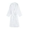 Blanc Cerise Peignoirs Et Chaussons De Bain Peignoir Capuche En Coton BIO S Blanc -Gants de toilette Soldes peignoir capuche en coton bio s blanc 2