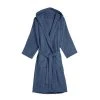 Blanc Cerise Peignoirs Et Chaussons De Bain Peignoir Capuche En Coton BIO S Bleu Indigo