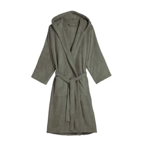 Blanc Cerise Peignoirs Et Chaussons De Bain Peignoir Capuche En Coton BIO S Sauge 3 Blanc Cerise Peignoirs Et Chaussons De Bain Peignoir Capuche En Coton BIO S Sauge