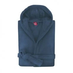 Blanc Cerise Peignoirs Et Chaussons De Bain Peignoir Capuche En Coton BIO XL Bleu Indigo 9 Blanc Cerise Peignoirs Et Chaussons De Bain Peignoir Capuche En Coton BIO XL Bleu Indigo -Gants de toilette Soldes peignoir capuche en coton bio xl bleu indigo 1