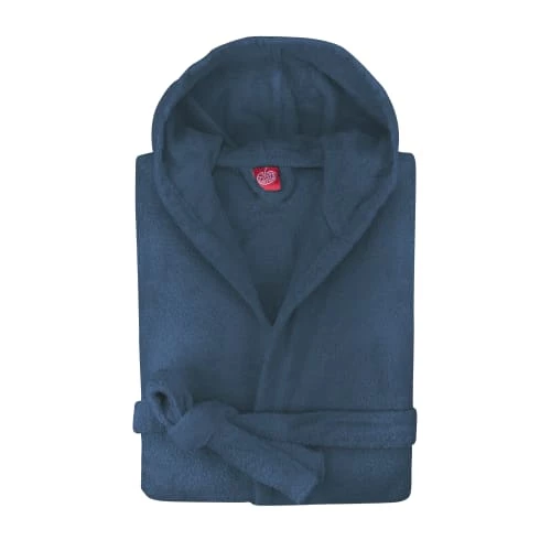 Blanc Cerise Peignoirs Et Chaussons De Bain Peignoir Capuche En Coton BIO XL Bleu Indigo 4 Blanc Cerise Peignoirs Et Chaussons De Bain Peignoir Capuche En Coton BIO XL Bleu Indigo – Image 2