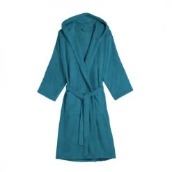 Blanc Cerise Peignoirs Et Chaussons De Bain Peignoir Capuche En Coton BIO XL Canard