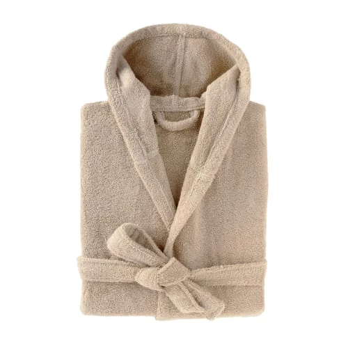 Blanc Cerise Peignoirs Et Chaussons De Bain Peignoir Capuche En Coton BIO XL Sable 4 Blanc Cerise Peignoirs Et Chaussons De Bain Peignoir Capuche En Coton BIO XL Sable – Image 2