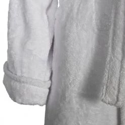 Sensei Maison Peignoirs Et Chaussons De Bain Peignoir Col Chale Coton/modal Blanc XL -Gants de toilette Soldes peignoir col chale coton modal blanc xl 4