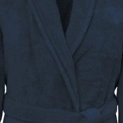 Sensei Maison Peignoirs Et Chaussons De Bain Peignoir Col Chale Coton/modal Indigo XL -Gants de toilette Soldes peignoir col chale coton modal indigo xl 3