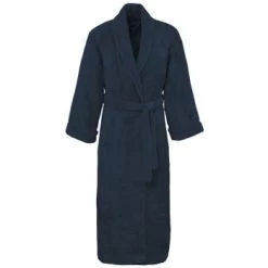 Sensei Maison Peignoirs Et Chaussons De Bain Peignoir Col Chale Coton/modal Glacier XL -Gants de toilette Soldes peignoir col chale coton modal indigo xl 9