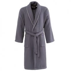 Sensei Maison Peignoirs Et Chaussons De Bain Peignoir Col Chale Double Face 450gr/m² Ardoise M
