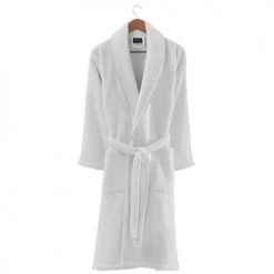 Sensei Maison Peignoirs Et Chaussons De Bain Peignoir Col Chale Double Face 450gr/m² Blanc L