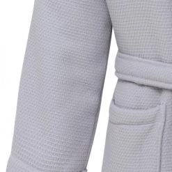 Sensei Maison Peignoirs Et Chaussons De Bain Peignoir Col Chale Double Face 450gr/m² Gris Perle L -Gants de toilette Soldes peignoir col chale double face 450gr m2 gris perle l 5