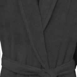 Sensei Maison Peignoirs Et Chaussons De Bain Peignoir Col Châle En Coton Bio Carbone XL -Gants de toilette Soldes peignoir col chale en coton bio carbone xl 2