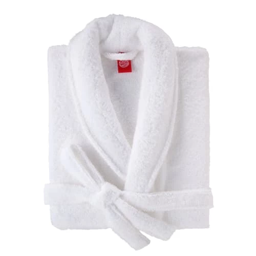 Blanc Cerise Peignoirs Et Chaussons De Bain Peignoir Col Châle En Coton BIO L Blanc 4 Blanc Cerise Peignoirs Et Chaussons De Bain Peignoir Col Châle En Coton BIO L Blanc – Image 2