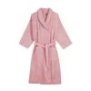 Blanc Cerise Peignoirs Et Chaussons De Bain Peignoir Col Châle En Coton BIO L Rose Litchi -Gants de toilette Soldes peignoir col chale en coton bio l rose litchi