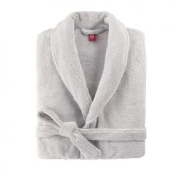 Blanc Cerise Peignoirs Et Chaussons De Bain Peignoir Col Châle En Coton BIO M Perle -Gants de toilette Soldes peignoir col chale en coton bio m perle 1