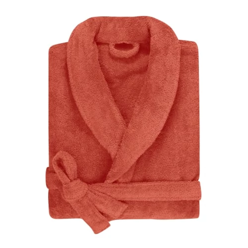 Blanc Cerise Peignoirs Et Chaussons De Bain Peignoir Col Châle En Coton BIO S Terracotta 4 Blanc Cerise Peignoirs Et Chaussons De Bain Peignoir Col Châle En Coton BIO S Terracotta – Image 2