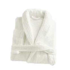 Linandelle Peignoirs Et Chaussons De Bain Peignoir Col Chale En Coton Marron Chocolat M -Gants de toilette Soldes peignoir col chale en coton ivoire m