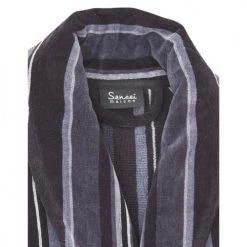 Sensei Maison Peignoirs Et Chaussons De Bain Peignoir Col Châle Velours M -Gants de toilette Soldes peignoir col chale velours m 9