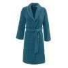 Sensei Maison Peignoirs Et Chaussons De Bain Peignoir Col Chale Velours Milong Petrol XS -Gants de toilette Soldes peignoir col chale velours milong petrol xs