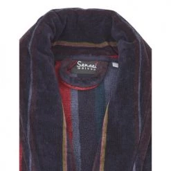 Sensei Maison Peignoirs Et Chaussons De Bain Peignoir Col Châle Velours S -Gants de toilette Soldes peignoir col chale velours s 4