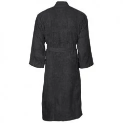 Sensei Maison Peignoirs Et Chaussons De Bain Peignoir Col Kimono Anthracite XXXL -Gants de toilette Soldes peignoir col kimono anthracite xxxl 2