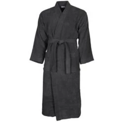 Sensei Maison Peignoirs Et Chaussons De Bain Peignoir Col Kimono Blanc XXXL -Gants de toilette Soldes peignoir col kimono anthracite xxxl 6