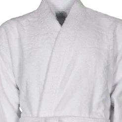 Sensei Maison Peignoirs Et Chaussons De Bain Peignoir Col Kimono Blanc XXXXL -Gants de toilette Soldes peignoir col kimono blanc xxxxl 3