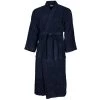 Sensei Maison Peignoirs Et Chaussons De Bain Peignoir Col Kimono Bleu Nuit L -Gants de toilette Soldes peignoir col kimono bleu nuit l